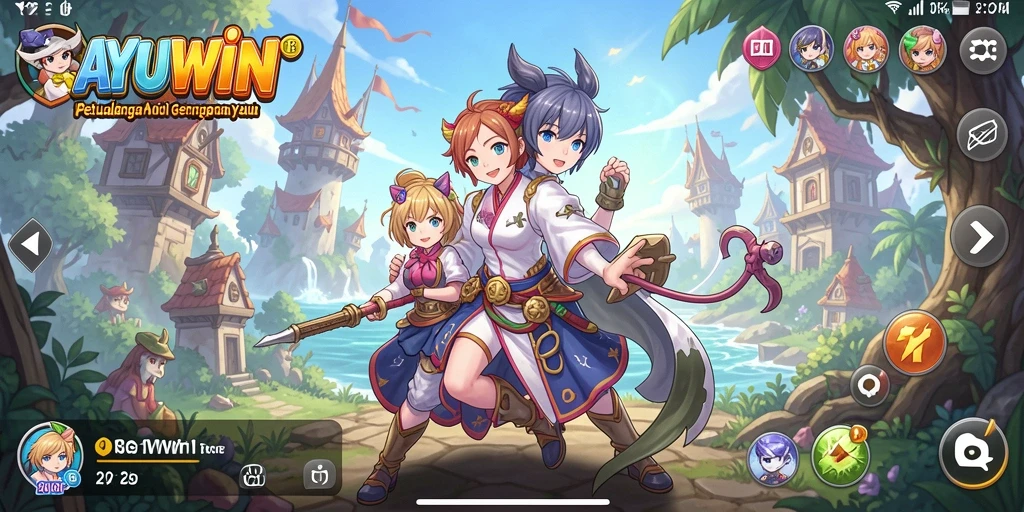 Menampilkan gameplay menarik dalam dunia Anime.