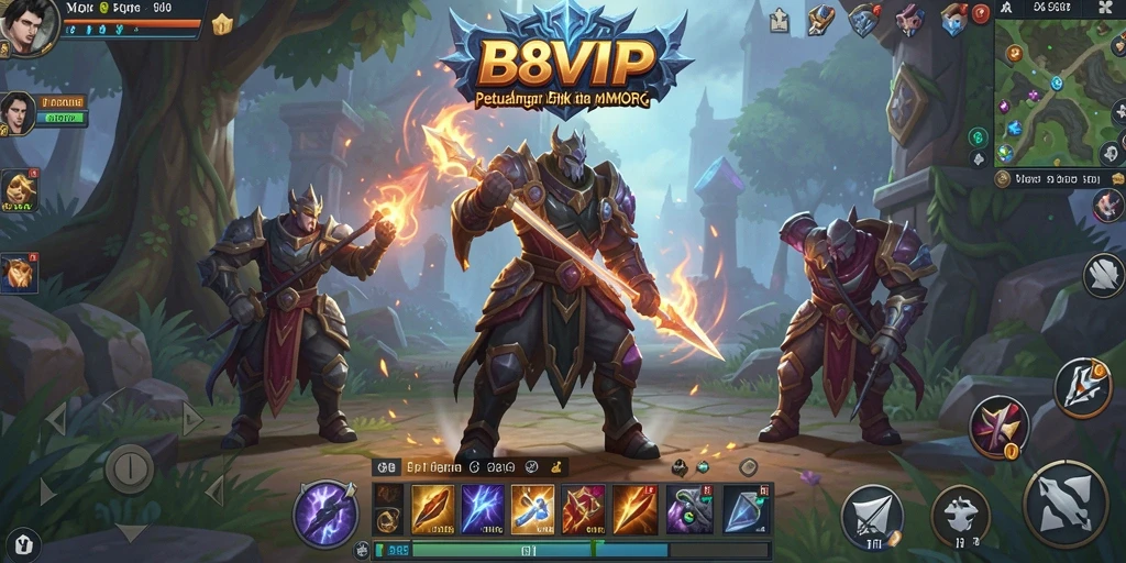 Tampilan gameplay B8VIP menampilkan aksi seru dan karakter yang menawan.
