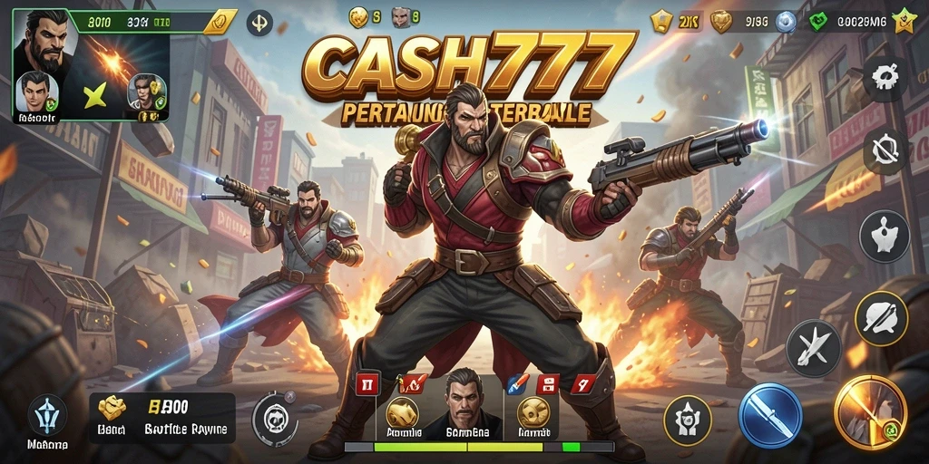 Tampilan gameplay Battle Royale yang intens dan mendebarkan.