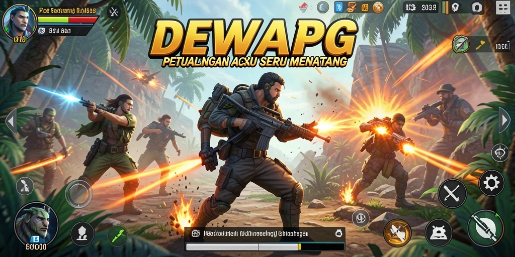 Tampilan aksi mendebarkan dalam gameplay DEWAPG.