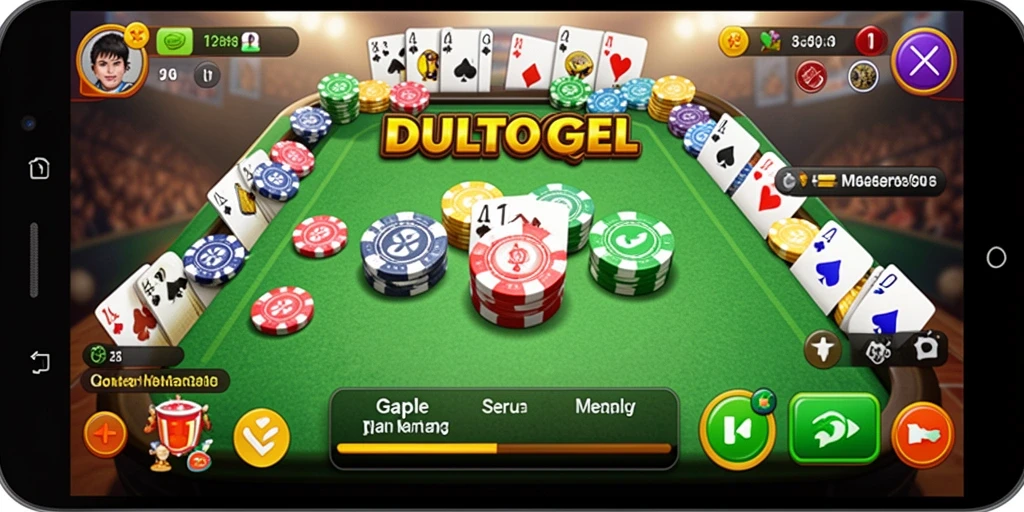 Tampilan gameplay DULTOGEL yang dinamis dan menarik.