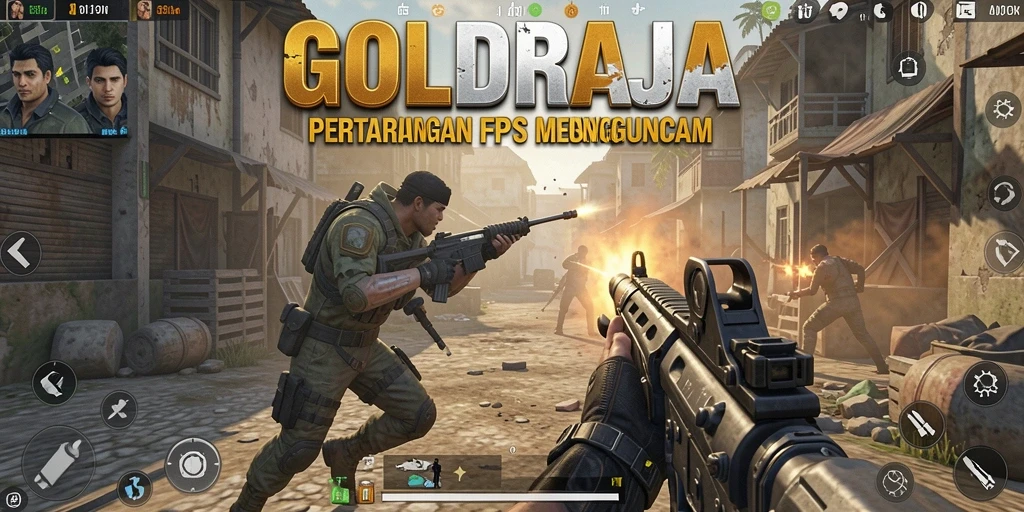 GOLDRAJA menampilkan aksi gameplay FPS yang mendebarkan.