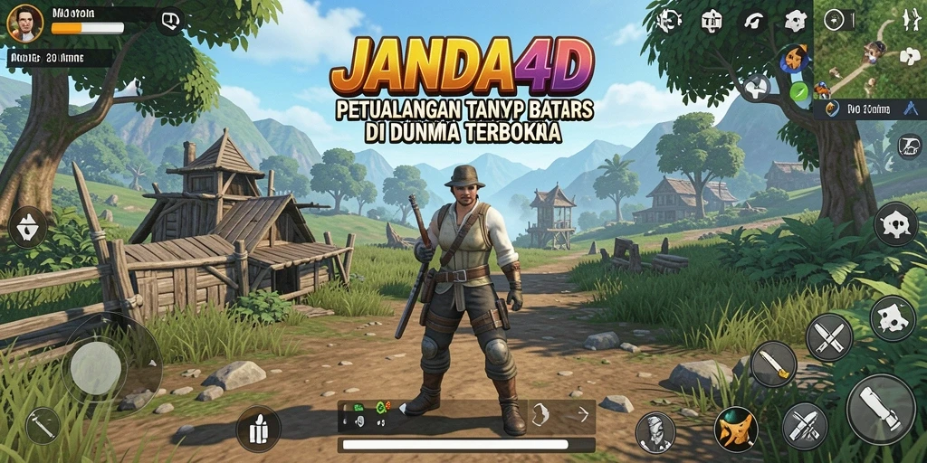 Tampilan gameplay JANDA4D yang mengagumkan di dunia terbuka.