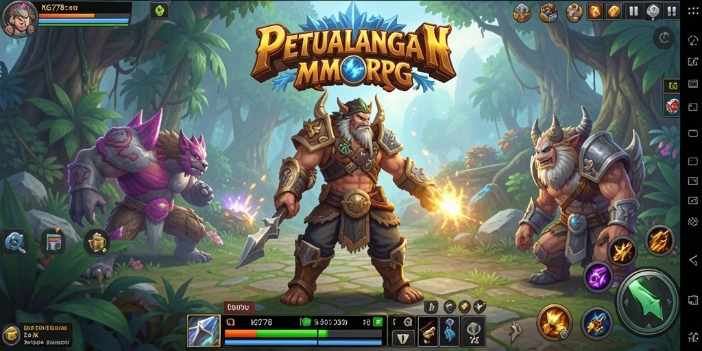 Tangkapan layar menunjukkan aksi seru dalam permainan MMORPG.