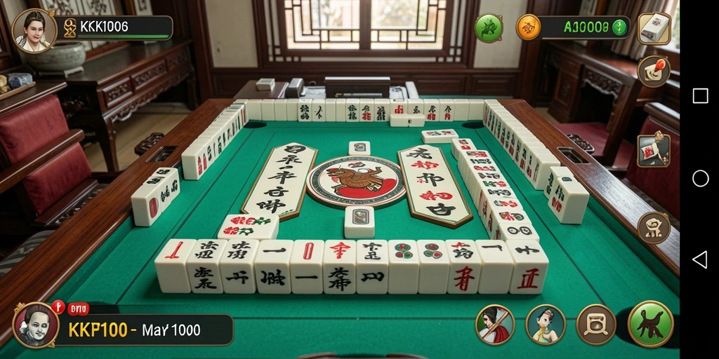 Screenshot KPK100 menampilkan pengalaman bermain Mahjong yang seru.