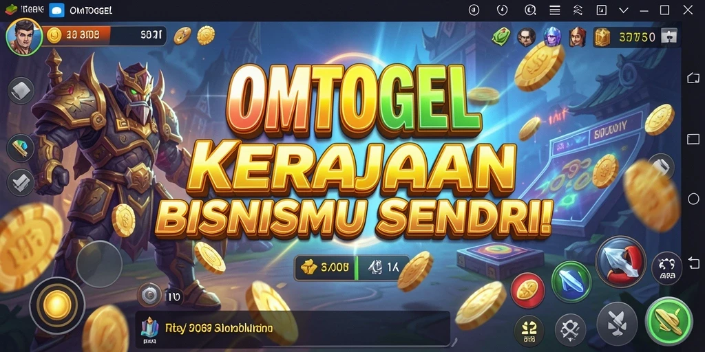Gameplay seru OMTOGEL yang menggambarkan gedung-gedung bisnis megah.