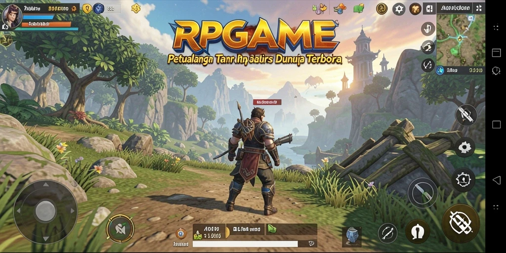 Tampilan gameplay RPGAME yang menakjubkan dalam dunia terbuka.