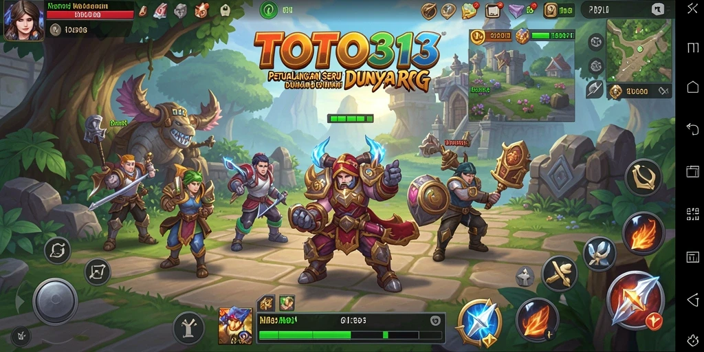 Tampilan gameplay RPG yang mendebarkan dalam TOTO313.